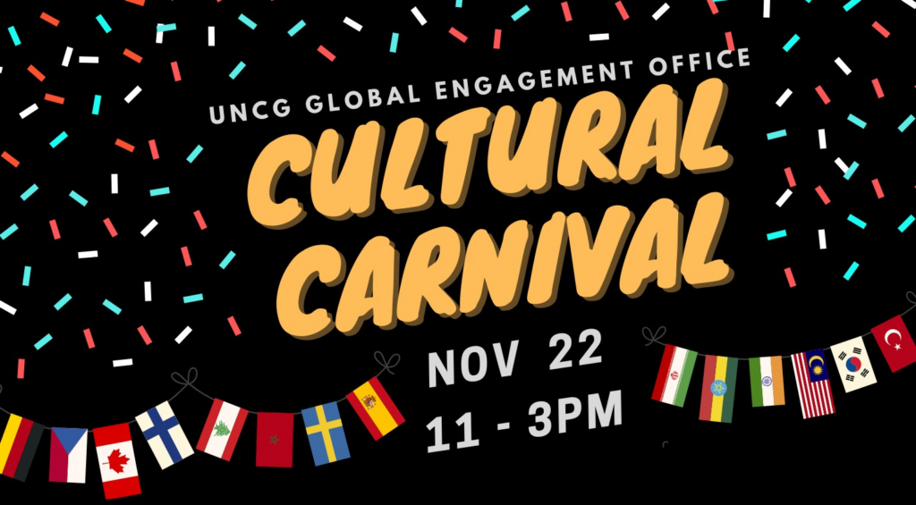 banner for the 2024 culture carnival including many different countries' flags